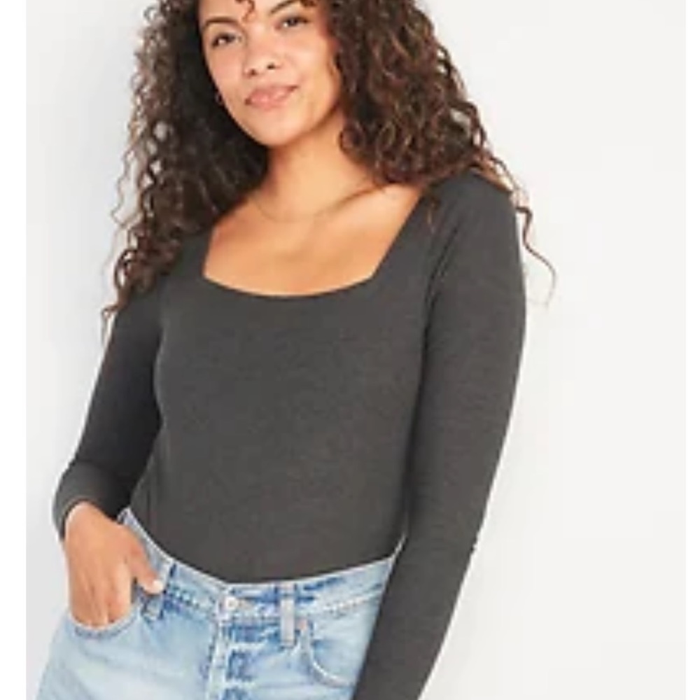 Long-Sleeve Rib-Knit Bodysuit